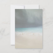 Strand Huwelijk, Lichten Schelp Proefdiner Kaart (Achterkant)