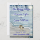 Strand Huwelijk Ontsnapping Save The Date (Achterkant)