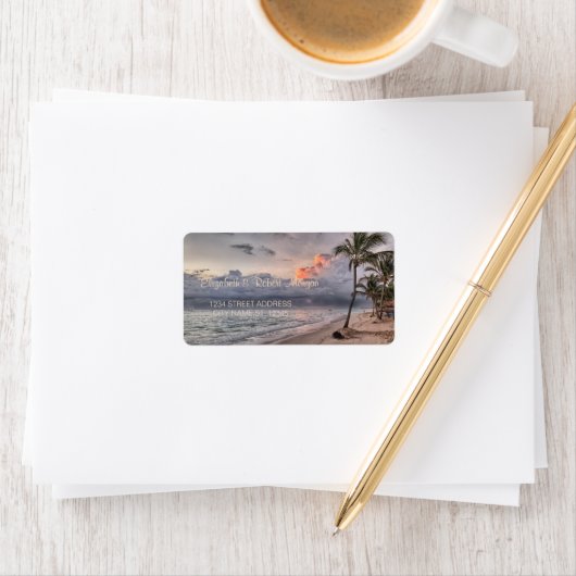 Strand Huwelijk,Palm Label (Insitu)