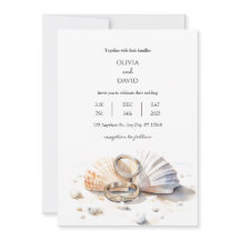 Strand Huwelijk Ringen Seashell Shore Bruiloft