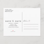 Strand Huwelijk Save The Date Aankondigingskaart (Achterkant)