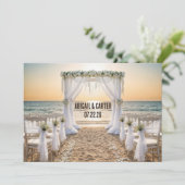 Strand Huwelijk Save the Date Kaart (Staand voorkant)