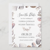 Strand Huwelijk Save The Date Kaart (Voorkant)