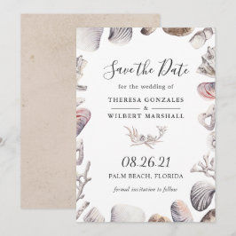 Strand Huwelijk Save The Date Kaart