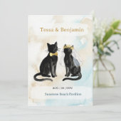 Strand Huwelijk Save The Date – Tessa & Benjamin Kaart (Staand voorkant)