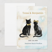 Strand Huwelijk Save The Date – Tessa & Benjamin Kaart (Voorkant / Achterkant)