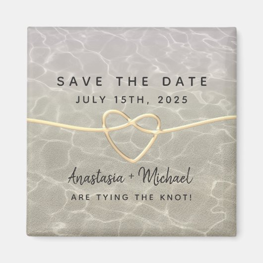 Strand Huwelijk Save The Date Uitnodiging Magneet (Voorkant)