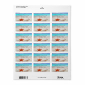 Strand Huwelijk Schelpen Huwelijk Label (Full Sheet)