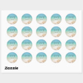 Strand Huwelijk Schelpen Ronde Sticker (Vel)