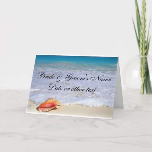 Strand Huwelijk Thema Uitnodigingen (Voorkant)