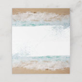 Strand Huwelijk Thema Wit Plaatskaartje (Buitenkant ongevouwen)