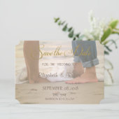 Strand Huwelijk, Voeten Save The Date (Staand voorkant)