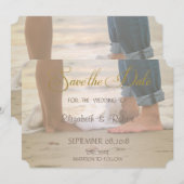 Strand Huwelijk, Voeten Save The Date (Voorkant / Achterkant)