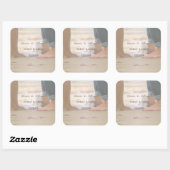 Strand Huwelijk,Voeten Vierkante Sticker (Vel)