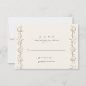 Strand Huwelijk Zand Schelp RSVP Kaartje (Voorkant)