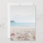 Strand Huwelijk, Zand, Schelpen Save The Date (Achterkant)