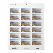 Strand Huwelijk Zonsondergang Schelpen Etiket (Full Sheet)