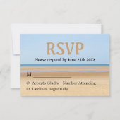Strand Huwelijks RSVP Kaart (Voorkant)