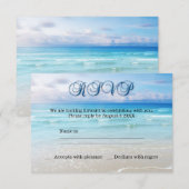 Strand Huwelijks RSVP Uitnodiging (Voorkant / Achterkant)