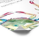 Strand Huwelijks Telefoon Gastboek Poster (Hoek)