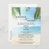 Strand Huwelijksannulering Aankondiging Briefkaart (Voorkant / Achterkant)