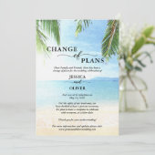 Strand Huwelijksannulering Aankondigingskaarten Save The Date (Staand voorkant)