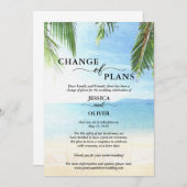 Strand Huwelijksannulering Aankondigingskaarten Save The Date (Voorkant / Achterkant)