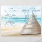 Strand Huwelijksceremonie Programma Flyer (Achterkant)
