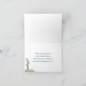Strand huwelijksdank je bedankkaart (Binnen)