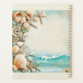 Strand huwelijksfeest schelpen planner (Achterkant)