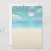 Strand Huwelijksfeest Verlichting Schelpen Ontvang Kaart (Achterkant)