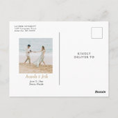 Strand huwelijkskalender Bewaar de datum Foto Briefkaart (Achterkant)