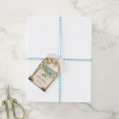 Strand Huwelijksprieel Rozen Dank U Cadeaulabel (Met Touw)