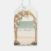 Strand Huwelijksprieel Rozen Dank U Cadeaulabel (Achterkant)