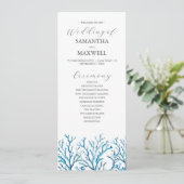 Strand Huwelijksprogramma Kaart (Staand voorkant)