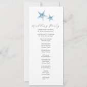 Strand Huwelijksprogramma Kaart (Achterkant)