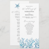 Strand Huwelijksprogramma Kaart (Voorkant / Achterkant)