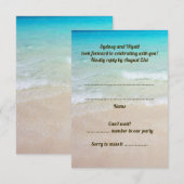 Strand Huwelijksreactie Verticale Aantal Bezoekers Kaart (Voorkant / Achterkant)