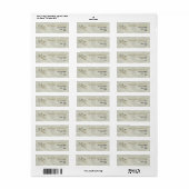 Strand Huwelijksretouradres Etiket (Full Sheet)