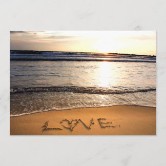 Strand Huwelijksuitnodiging Kaart