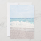 Strand Huwelijksuitnodiging Zee-/Oceaanbruiloft Kaart (Achterkant)