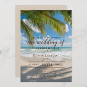 Strand Huwelijksuitnodigingen Kaart (Voorkant / Achterkant)