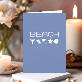 Strand Iconen Mariene Zeedieren Mono Donker Blank Kaart