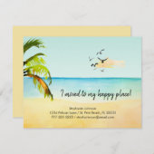 Strand Ik verhuisde naar mijn Happy Place Nieuw ad Aankondiging (Voorkant / Achterkant)