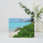 Strand in Antigua Briefkaart (Staand voorkant)