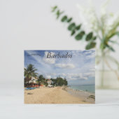 Strand in Barbados Briefkaart (Staand voorkant)