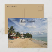 Strand in Barbados Briefkaart (Voorkant / Achterkant)