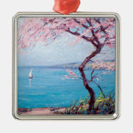 Strand in Biarritz, Frankrijk (door Kimon Loghi) Metalen Ornament