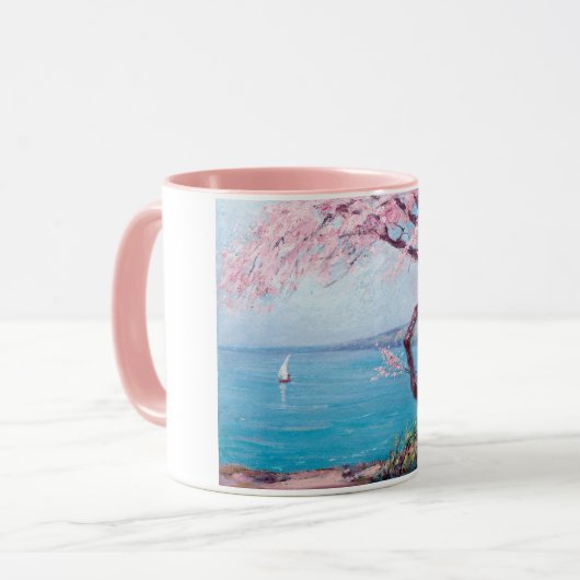 Strand in Biarritz, Frankrijk (door Kimon Loghi) Mok (Voorkant links)