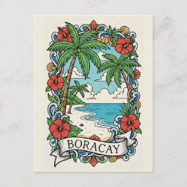 Strand in Boracay Filipijnen Briefkaart